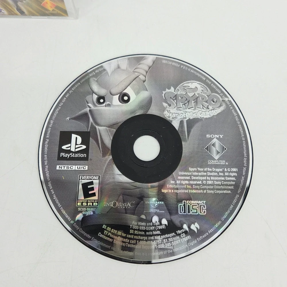 Spyro Year of the Dragon Sony PlayStation 1 PS1 Greatest Hits 2000 Complete